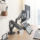 Ergonomischer Schreibtischständer mit Doppelschwingarm für-B 3
