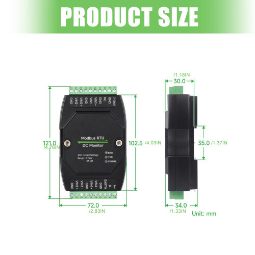 Module de détection DC7V-36V à 4 canaux de haute précision avec 2