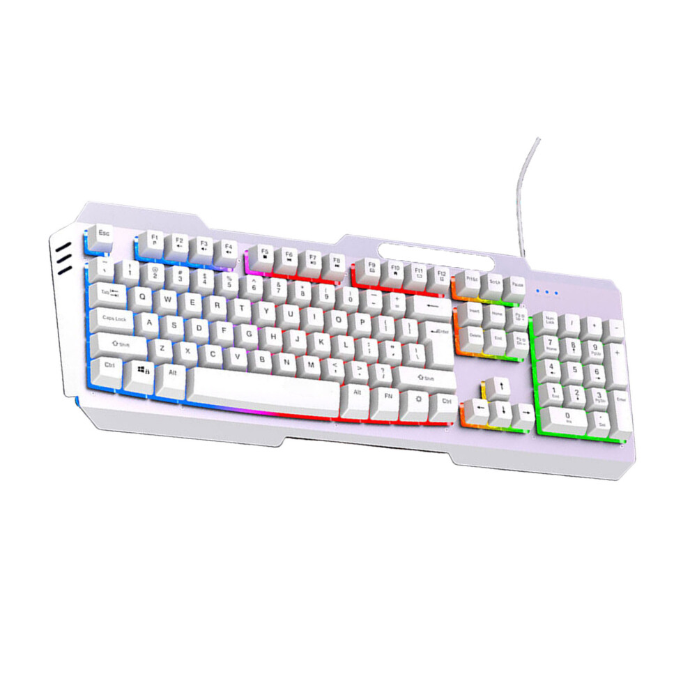 Ds600 Ergonomic Corded Keyboard- Rainbow Keyboard White/Light 7704001080056