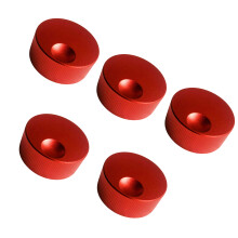 Boutons de potentiomètre en aluminium robuste, paquet de 5-Rouge