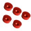 5Pieces Solid Aluminum Control Knob With AntiSlip Texture-Red 1