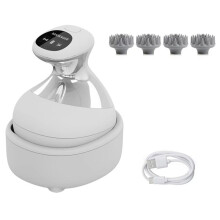 Electric Scalp Massager with Red Light Therapy,Waterproof Handheld Massager,Deep Tissue Kneading & Body Relaxation