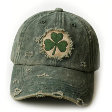 Green Shamrock Baseball Cap Comfortable Breathable Unisex-1