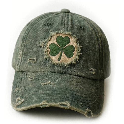 Green Shamrock Baseball Cap Comfortable Breathable Unisex-1