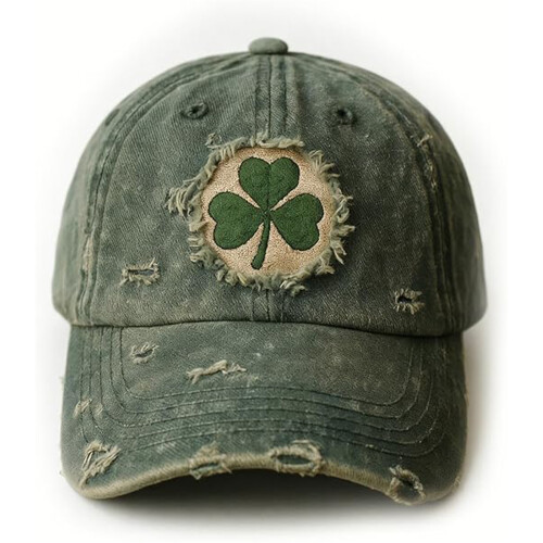 Green Shamrock Baseball Cap Comfortable Breathable Unisex-1 1