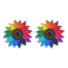 Stilvolle Blumenbrosche, Accessoire aus Metall, vielseitig-2