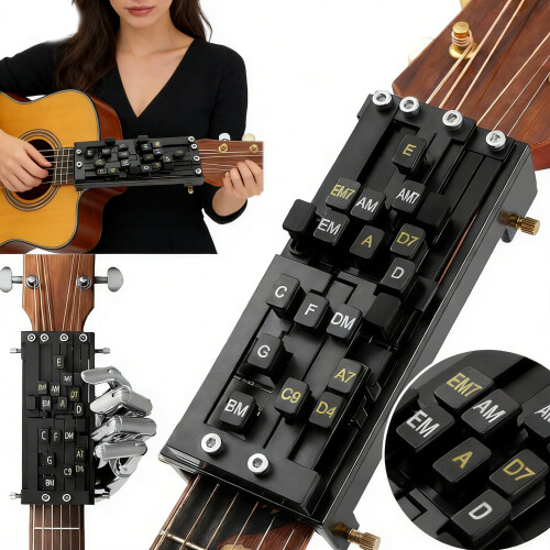 Lightweight Guitar Chord Trainer Accessory Designed for-black 2 1