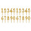 Sparkling Gold Number Candle Holders Elegant Cake-B 2 1