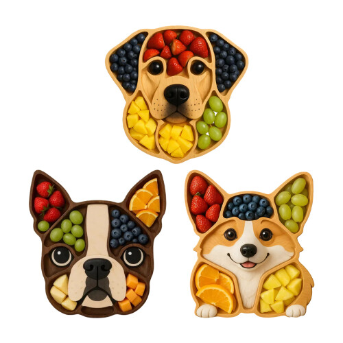 Serving Board For Cheese Crackers And Fruits-Welsh herding dog 1