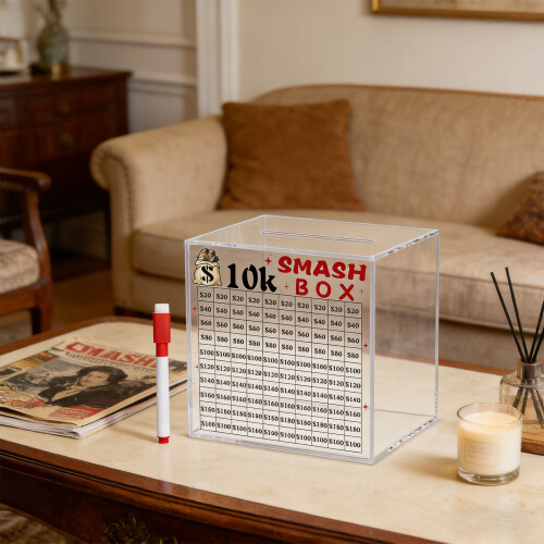 10K/20K Smash Box for Money,10K/20K Saving Challenge Box-L 1
