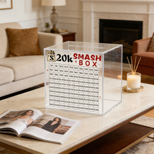 10K/20K Smash Box for Money,10K/20K Saving Challenge Box-L 2