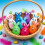Empty Bunnies Eggs Plastic Bunnies Shape Easter-Six colors 6pcs 3