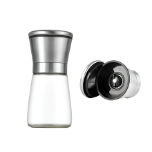 Manual glass grinder black pepper pepper sea salt stainless steel ceramic core seasoning sprinkler bottle