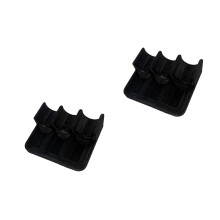 2 stuks 3D-geprinte plastic kunstborstelhouders met-Zwart