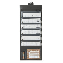 Multi Section Wall Mount File Case For Classroom-Black