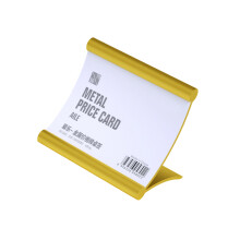 Aluminum Desktop Card Holders Business Table Display Stand-Gold