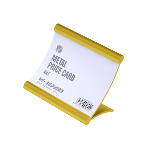 Aluminum Desktop Card Holders Business Table Display Stand-Gold