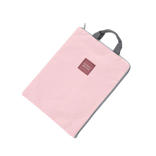 Zipper Pouch Document Holders for Offices Home School-Pink