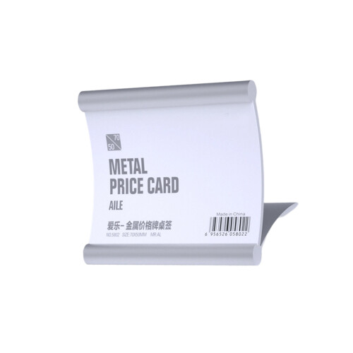 Aluminum Alloy Desktop Card Holders  Table Sign Stand-silver