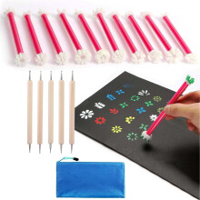 Easy To Use Flower Like Stamp Set For Little Artists-pink