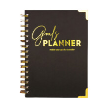Premium Hard Cover Planner With Annual Goal Pages And-black