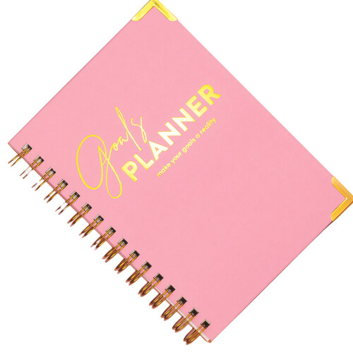Portable Daily Planning Tool Contains Annual Objectives-pink