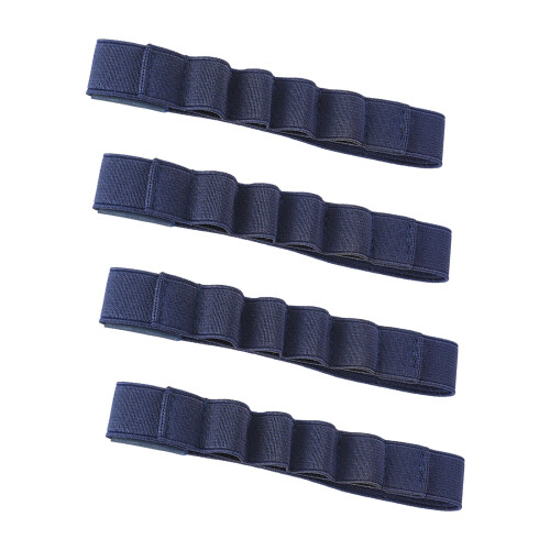 4 elastische Lesezeichen mit integriertem Stiftclip,-Marineblau
