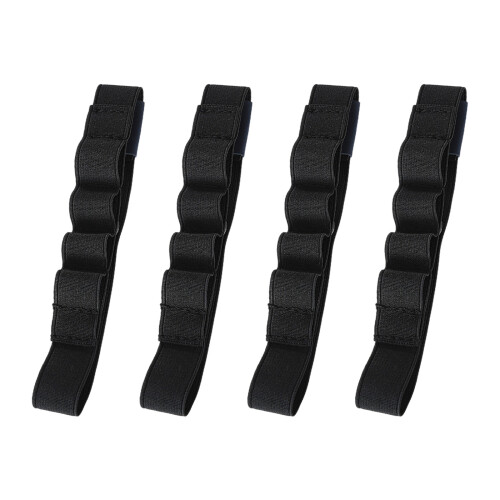 4 Stück dehnbare Nylon-Stiftverschlüsse,-Schwarz