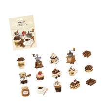 Decorative Scrapbook Sticker for Adults Students,-coffee