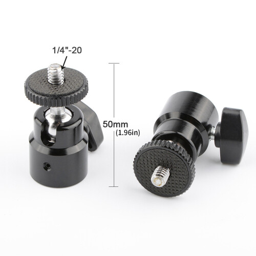 Ensemble de 2 pièces de support à tête sphérique à vis de 1/4 2