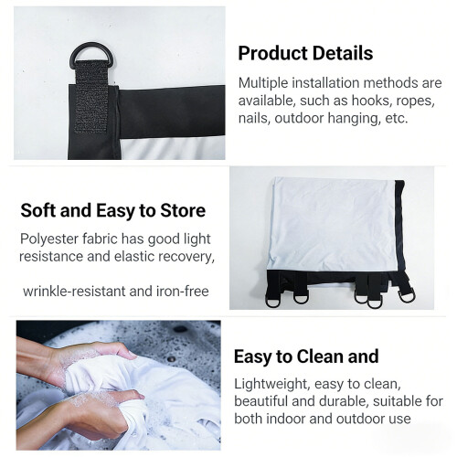 Tissu pliable de polyester épaissi par écran de-120 pouces 1