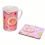 Kandy Toys Doughnut Design Kids Mug & Coaster Set Reusable Cup 4