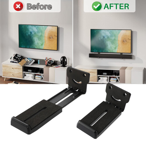 Modern Metal Wall Mount Bracket For Soundbar Installation For 1