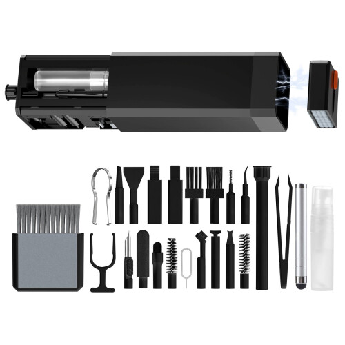 32 In 1 Cleaning Toolkit With Essential Tools  For-Black