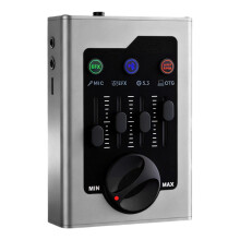 Miniatuur USB-geluidskaart met Bluetooth-compatibele 5.0--zilver