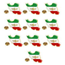 Anstecknadel der iranischen Löwen aus Edelstahl.-Goldkarte 2