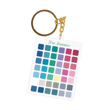 Seasonal Color Analysis Swatches Card Keychain For Confident