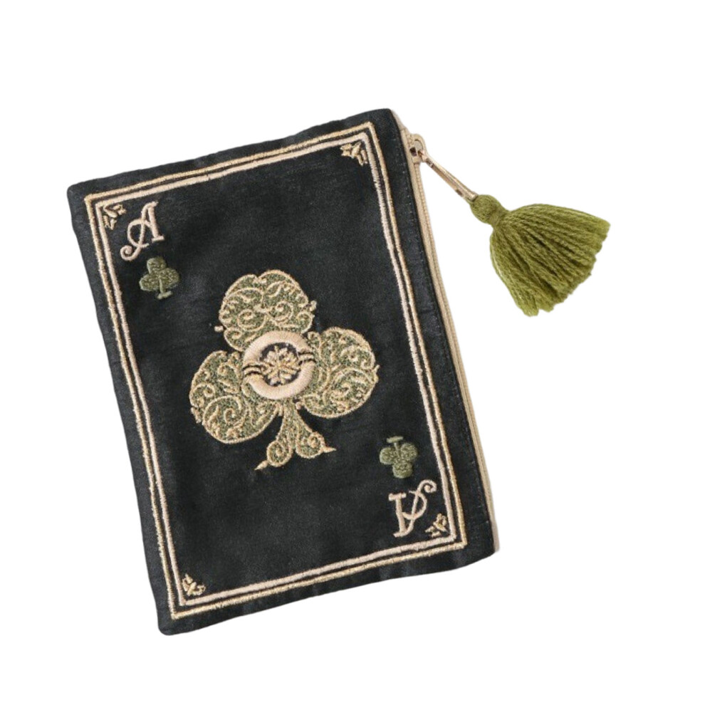 Black Unique Zippered Cosmetic Pouch With Secure Closure