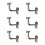 6Pcs Wall Mounted Stair Holder With Screws-Bend piece 60 1