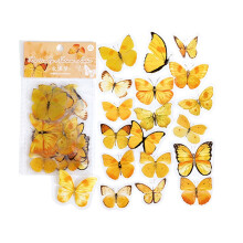 Autocollant esthétique à motif de beurre, 320-Dre Papillon Doré