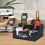 Rustics Farmhouses Styles Kaffeestations-Organizer aus-Weiß 3