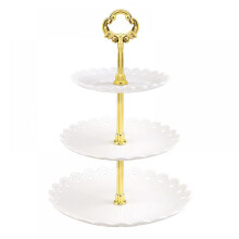 Plateau à fruits style européen, présentoir à gâteaux à trois étages, égouttoir à vaisselle, assiette à bonbons pour mariage, assiette à