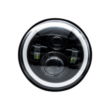 7-palcový 60W 4-korálkový upravený LED svetlomet Angel Eye svetlomet pre motocykel, terénne vozidlo