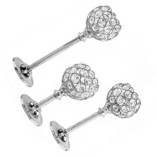 Kristall-Votivkerzenhalter,-Silber