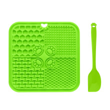 Futternapf-Leckkissen für Haustiere mit-Grasgrüne Matte mit