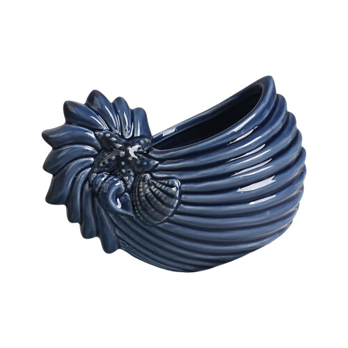 Ceramic Conch Shape Candle Holder Cup For Aromatherapies-Blue