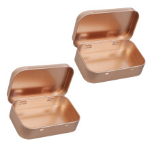 Retrostijlen scharnierende blikken containers-goud