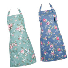 Verstellbare Schürze im koreanischen Stil,-Blaue Rose mit Grün