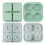 2 Pack Creative Geometric Ice Cubes Molds Silicone Ice-Ai Green 1
