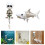Pack de 2 statues de requin de pêche squelette, ornements 2